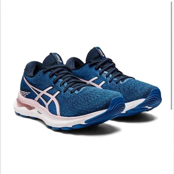 ASICS Women's Navy and Light Pink Athletic Shoes - NEW and never been used - Picture 1 of 8